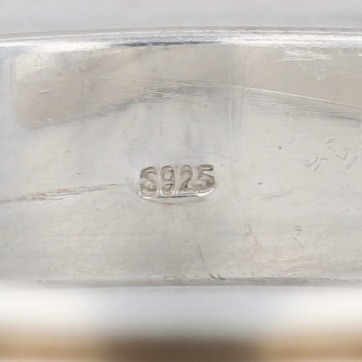 Vintage Beveled Ridged Cuff Bracelet Sterling Silver 7.25" 10.2mm