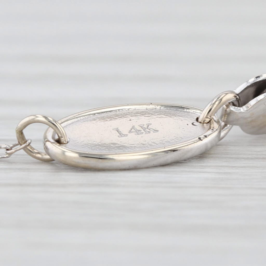 Neil Lane 0.43ctw Diamond Halo Teardrop Pendant Necklace 14k White Gold 22.25"