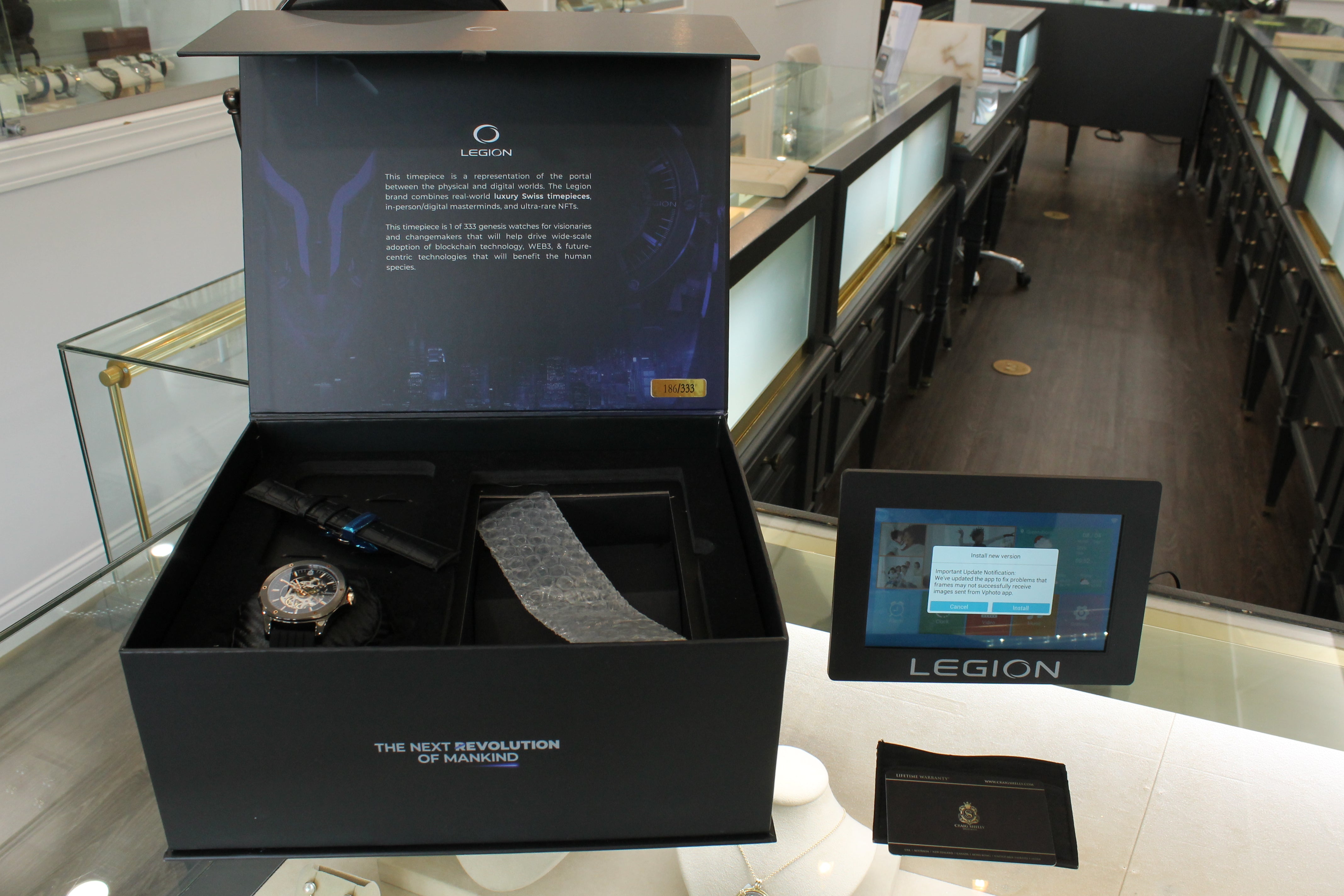 Legion 333 Mens 43mm Skeleton Automatic Watch by Craig Shelly Swiss Box & More