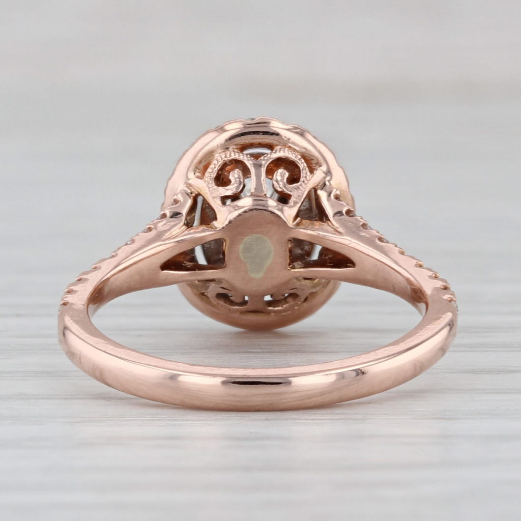 Neil Lane 1.32ctw Diamond Halo Engagement Ring 14k Rose White Gold Size 6.75