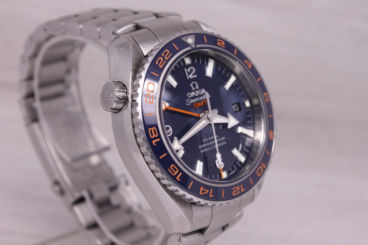 Omega Seamaster GMT Good Planet Ocean Mens 43.5mm Steel Automatic Divers Watch