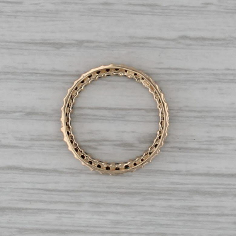 0.47ctw Teal Diamond Eternity Circle Pendant 14k Yellow Gold Floating Drop