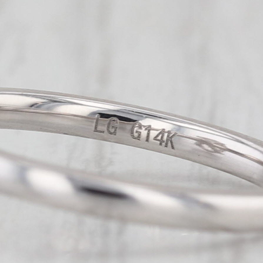 New IGI 3.09ctw Oval Lab Grown Diamond Engagement Ring 14k White Gold Size 6.5