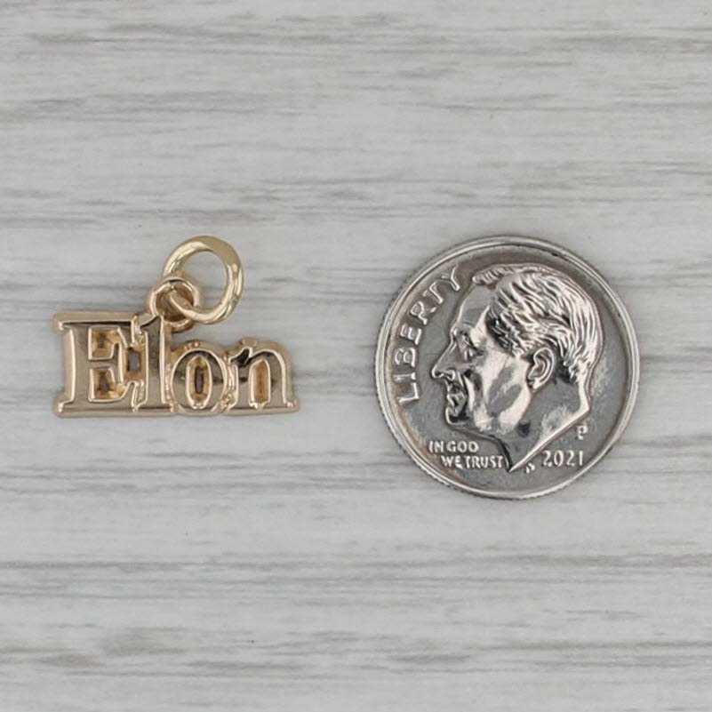 Elon University Pendant 10k Yellow Gold School Keepsake Souvenir Charm