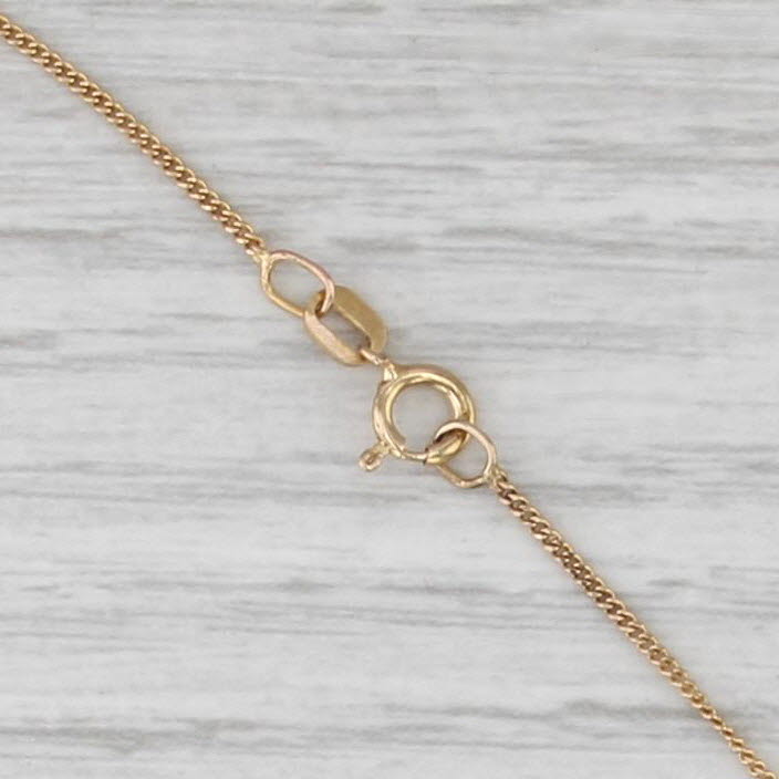 Clover Flower Station Ankle Bracelet 14k Yellow Gold 9" Anklet Curb Chain