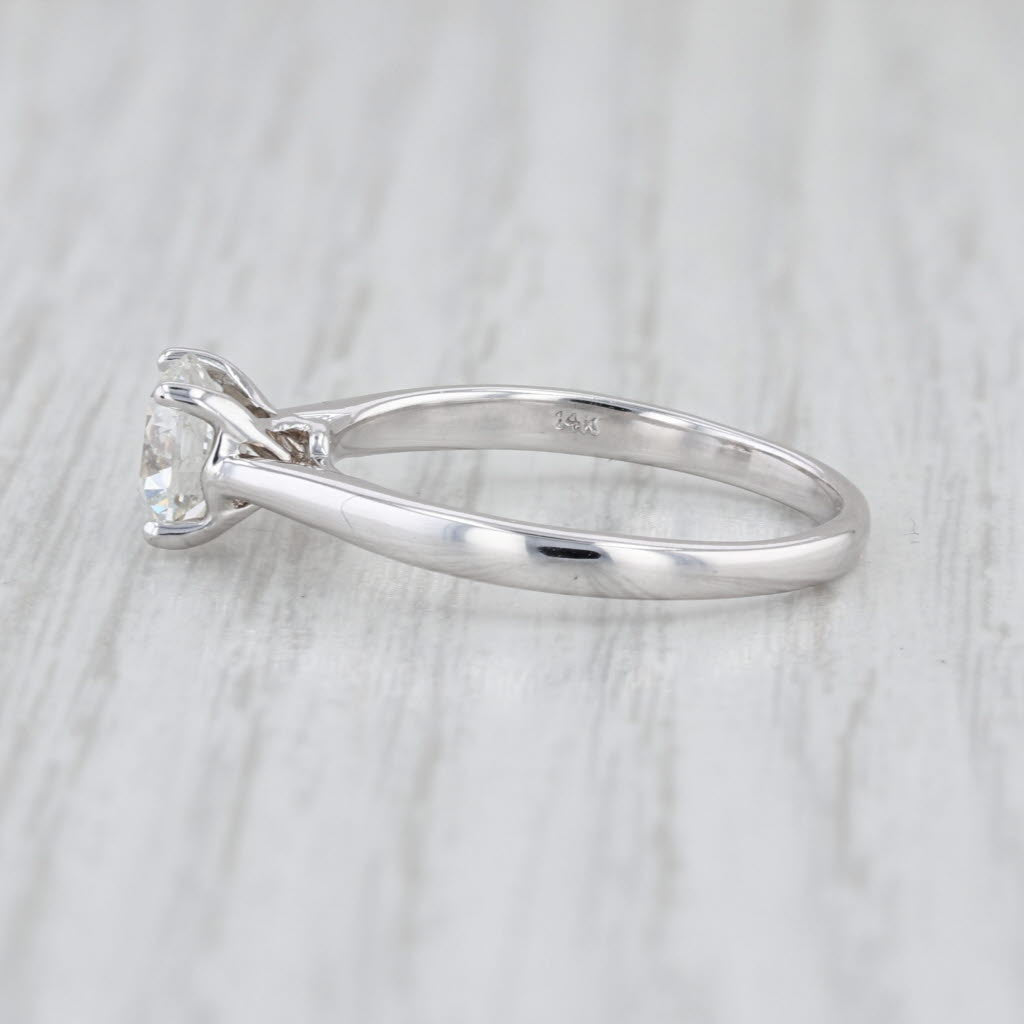 GIA 1.20ct Round Diamond Solitaire Engagement Ring 14k White Gold Size 8