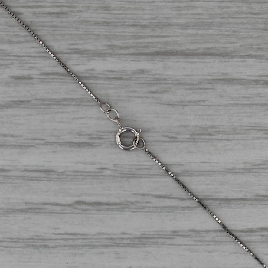 0.91ctw Tanzanite Diamond Journey Pendant Nedcklace 14k White Gold 18" Box Chain