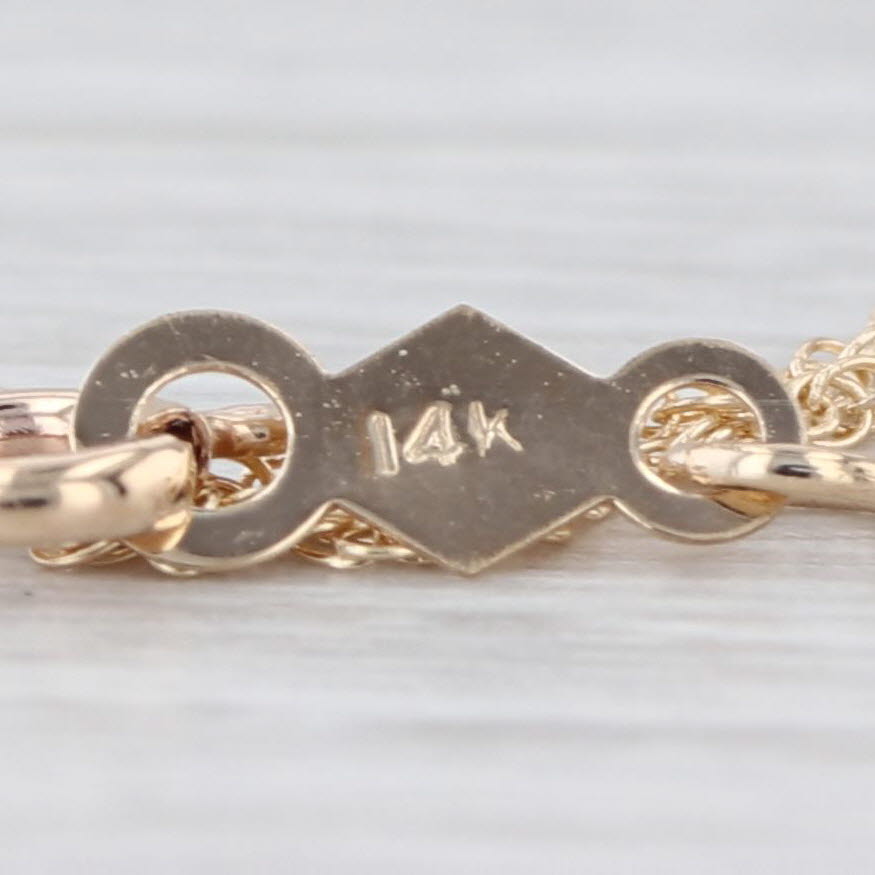 16.25" 0.9mm Rope Chain Necklace 14k Yellow Gold