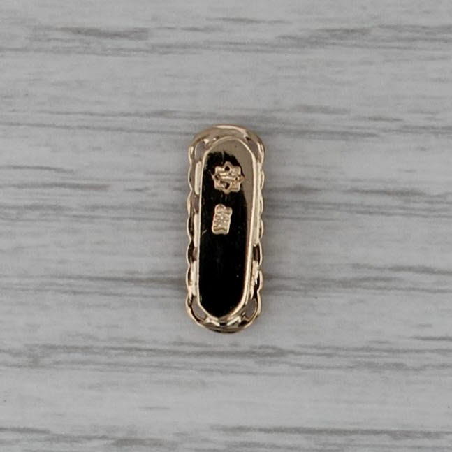 Richard Glatter 0.32ctw Blue Sapphire Slide Bracelet Charm 14k Gold Vintage RG