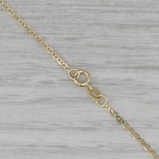 Cultured Pearl Diamond Pendant Necklace 14k Gold 16" Mariner Anchor Chain