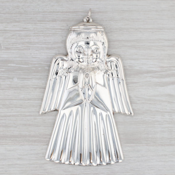 Light Gray 1975 Gorham Christmas Angel Sterling Silver Ornament Luther Ltd Ed Holiday