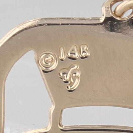 Wake Forest University Demon Deacons Mascot Charm 14k Yellow Gold Small Pendant