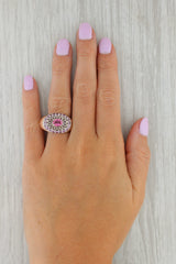 Tan 2.24ctw Pink Spinel Sapphire Ring 14k White Yellow Gold Size 9 Cocktail