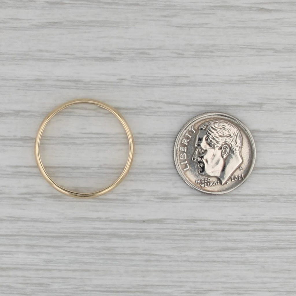 Size 9.25 Wedding Band 10k Yellow Gold Stackable Ring