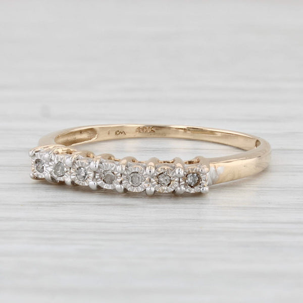 Diamond Stackable Ring 14k Yellow Gold Wedding Anniversary Size 7