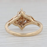Gray 0.19ctw Diamond Cluster Engagement Ring 10k Yellow Gold Size 5.5