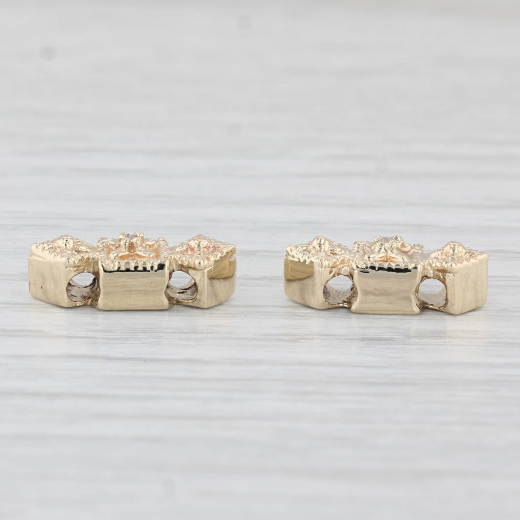 Light Gray Richard Klein Diamond Slide Charm Spacers 14k Yellow Gold Set of 2