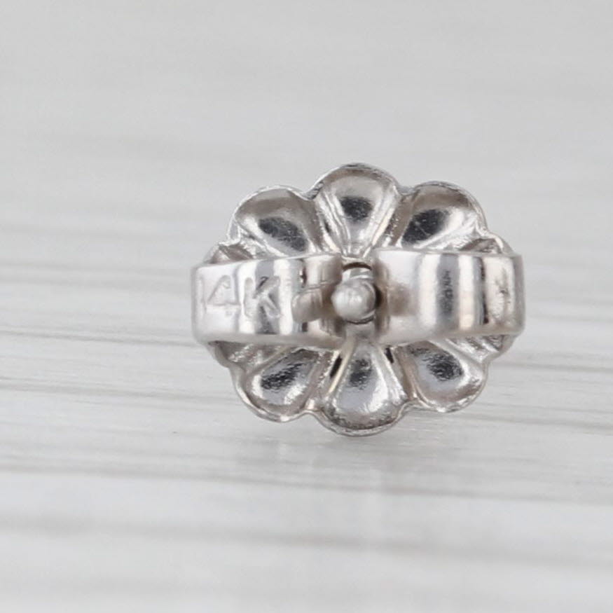 Light Gray 0.23ctw Diamond Round Solitaire Stud Earrings 14k White Gold