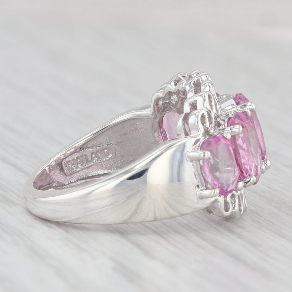 Light Gray 4.50ctw Pink Mystic Topaz Ring Sterling Silver Size 6