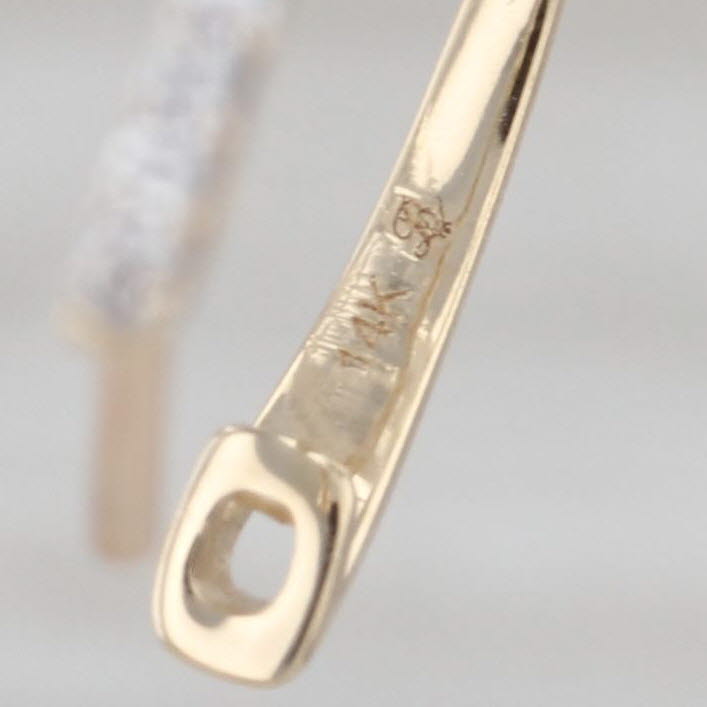 0.19ctw Diamond Oval Hoop Earrings 14k Yellow Gold Hinged Snap Top Hoops