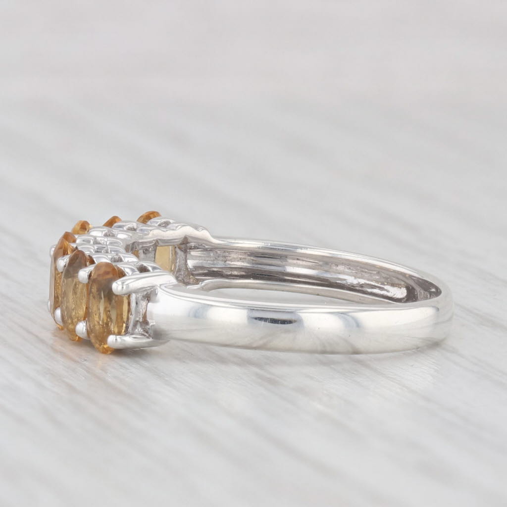 Light Gray Effy 1.75ctw Yellow Orange Citrine Ring Sterling Silver Size 7.25 Stackable