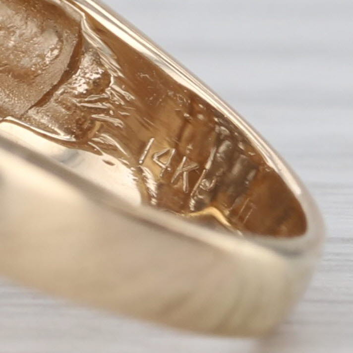 2.02ctw Diamond Cluster Cocktail Bypass Ring 14k Yellow Gold Size 8.5