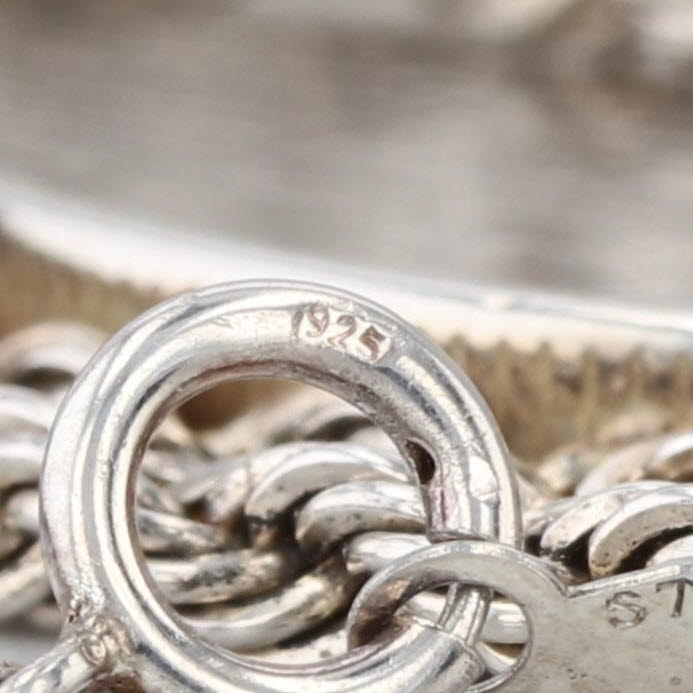 1922 Peace Dollar Pendant Necklace Sterling Silver 24" Rope Chain