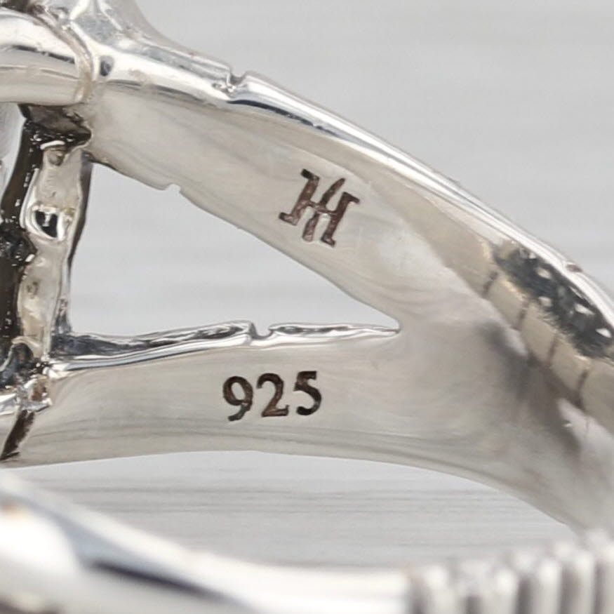 John Hardy Woven Bamboo Ring Sterling Silver Size 8-8.25 Statement