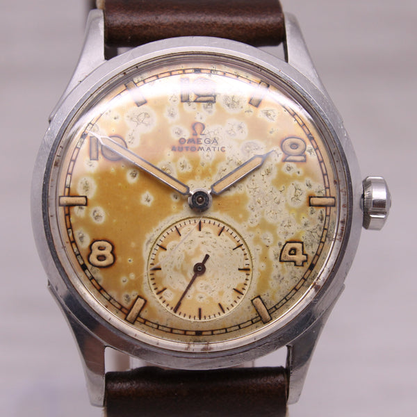 Vintage c.1949 Omega Automatic 32.5mm Steel Bumper Watch ORIGINAL Dial