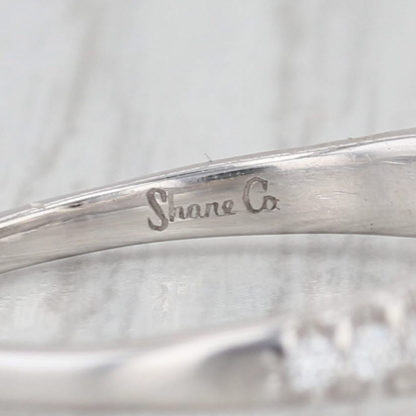 Shane Co GIA 1.35ctw Round Diamond Engagement Ring 14k White Gold Size 7