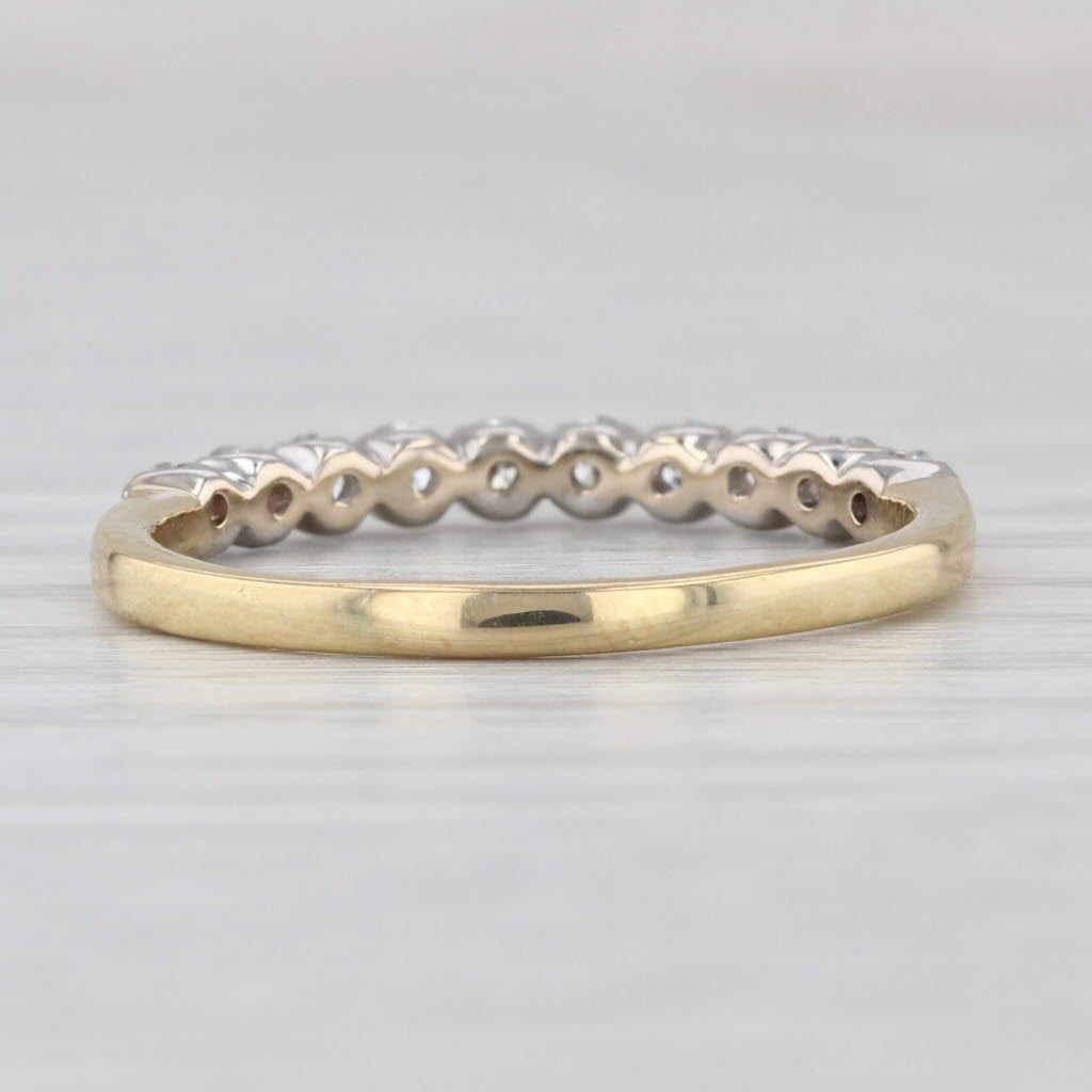 0.50ctw Diamond Wedding Band 18k White Yellow Gold Stackable Ring Size 9