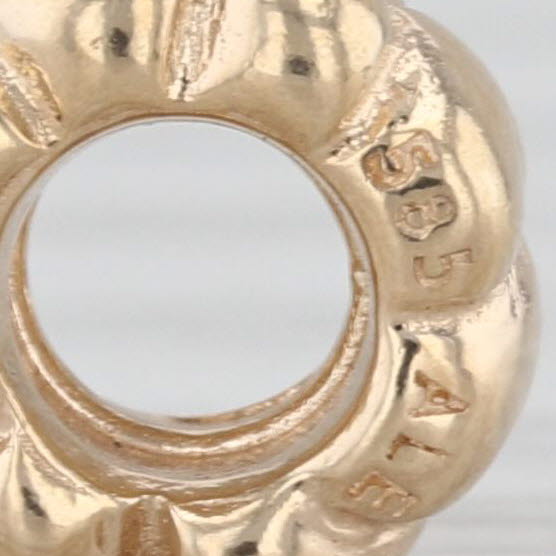 Authentic Pandora Small Hearts Spacer Bead Charm 14k Yellow Gold 750203