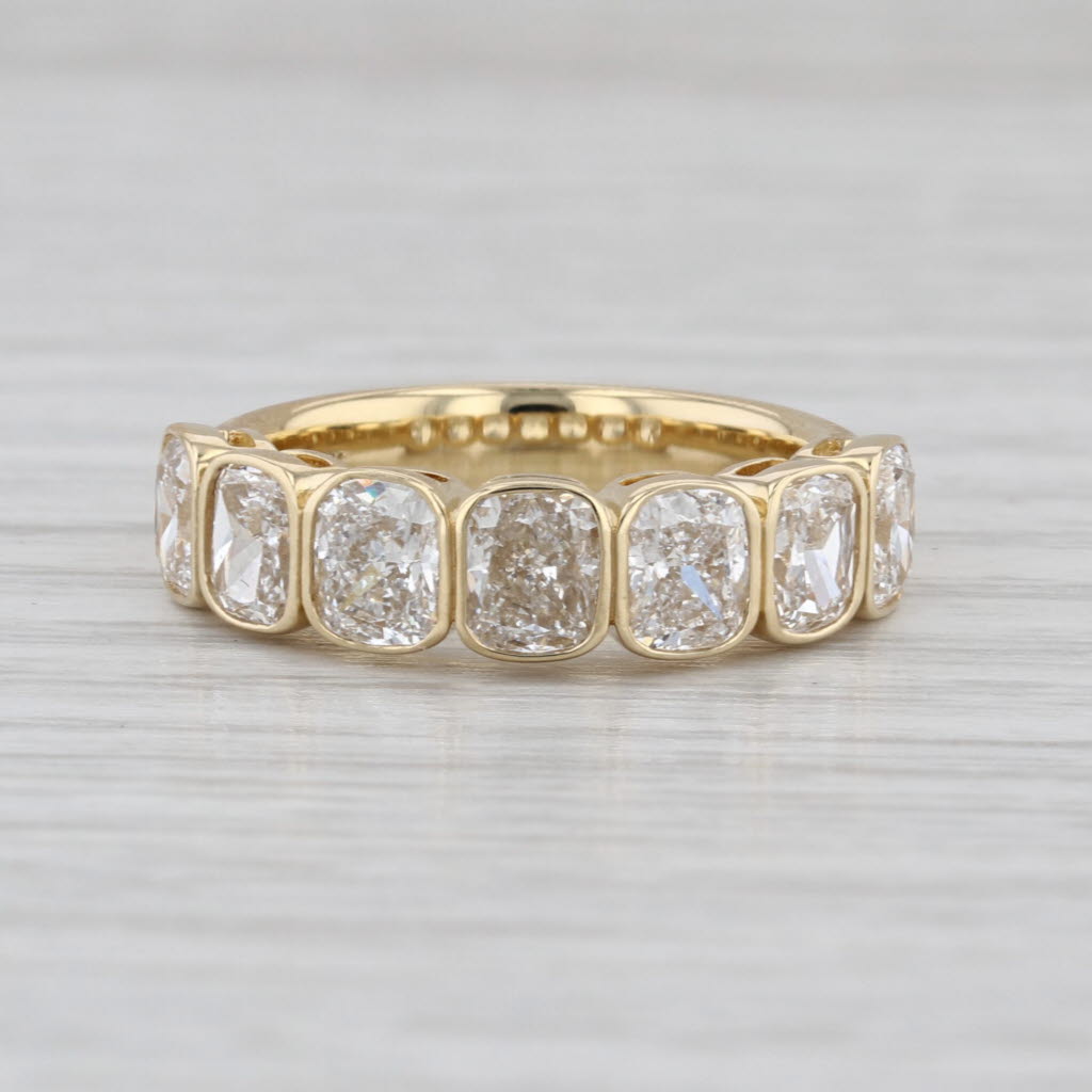 New 3.31ctw Lab Grown Diamond Wedding Band 14k Yellow Gold Stackable Ring Sz 6.5