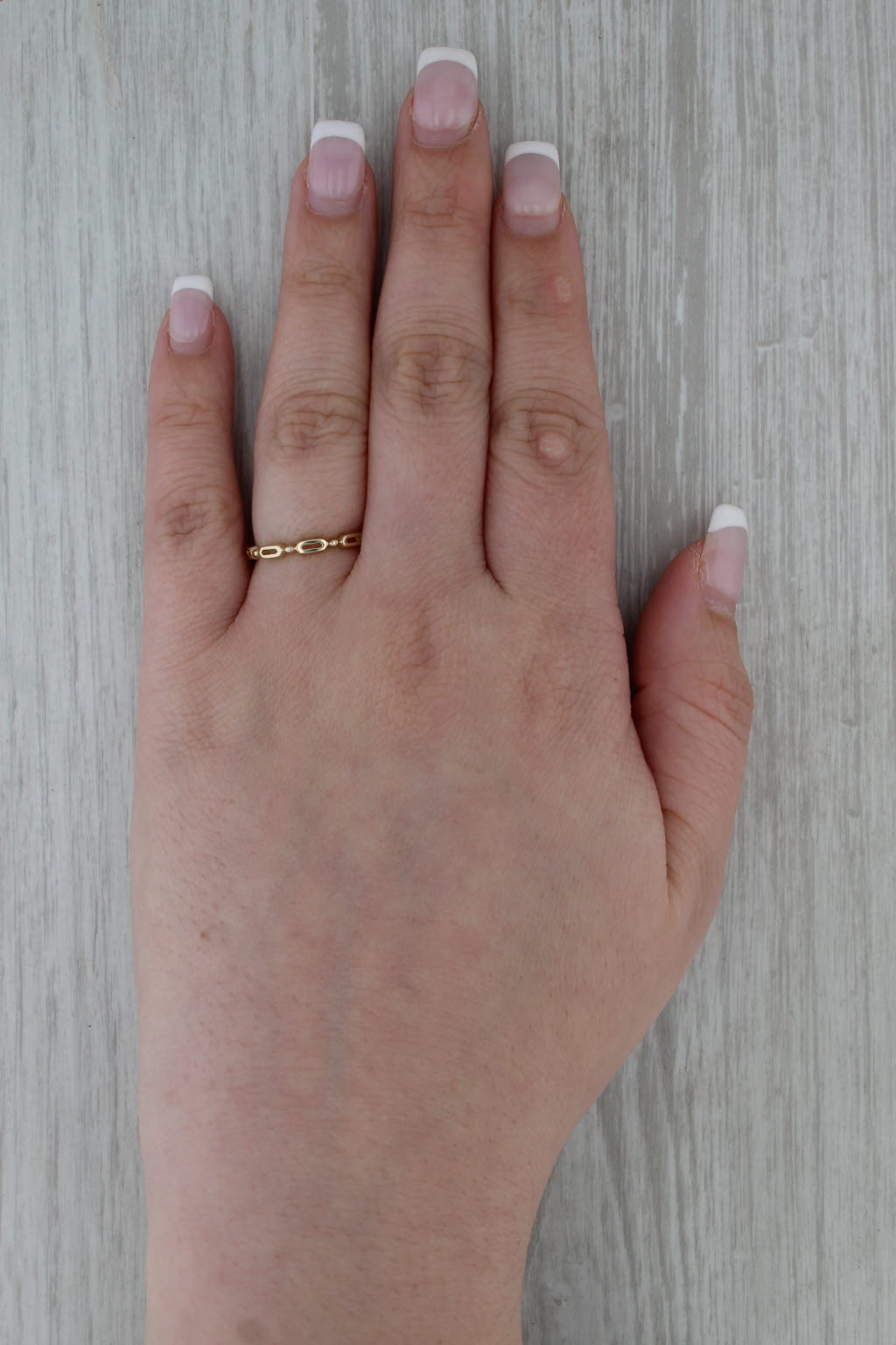 Beveled Stackable Band 14k Yellow Gold Size 6.5 Ring