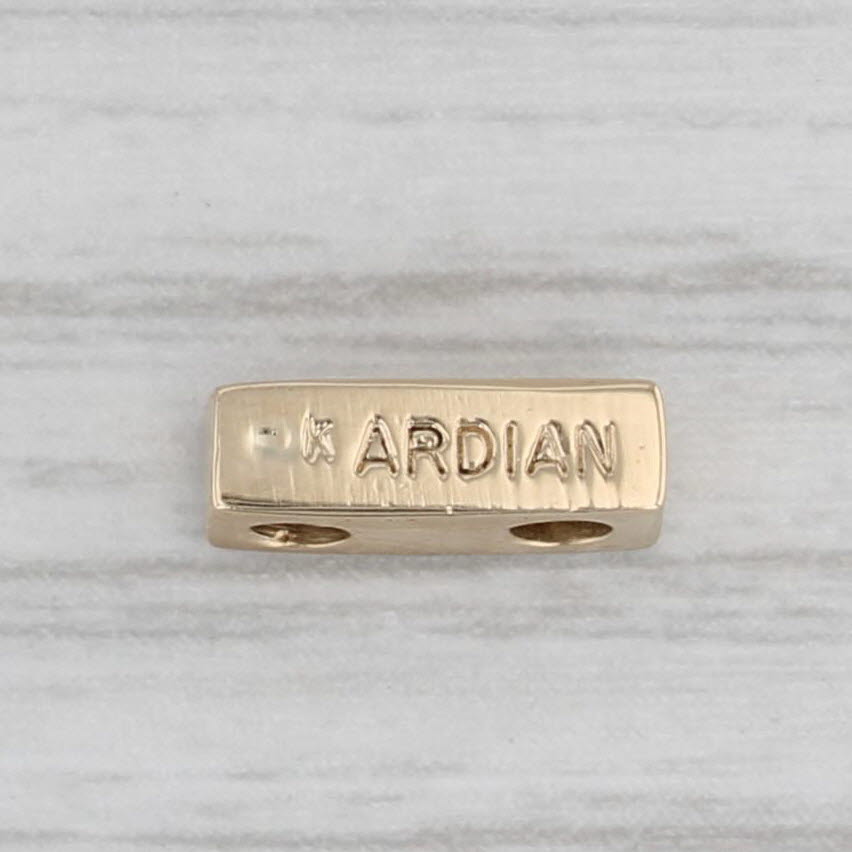 Gray Ardian Diamond Slide Bracelet Charm Spacer 10k Yellow Gold Vintage