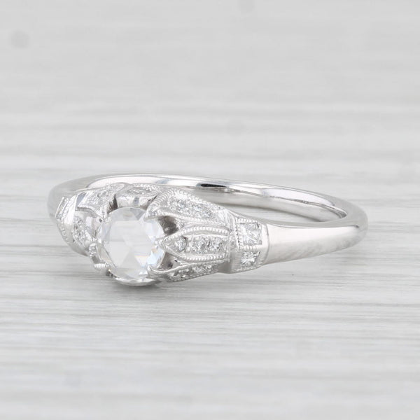 New 0.26ctw Diamond Engagement Ring 14k White Gold Size 6.75 Beverley K