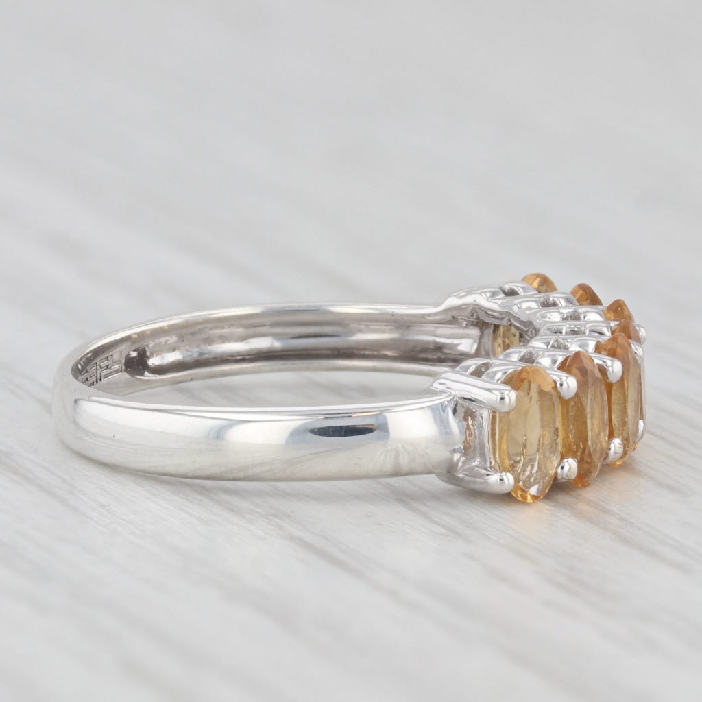 Light Gray Effy 1.75ctw Yellow Orange Citrine Ring Sterling Silver Size 7.25 Stackable