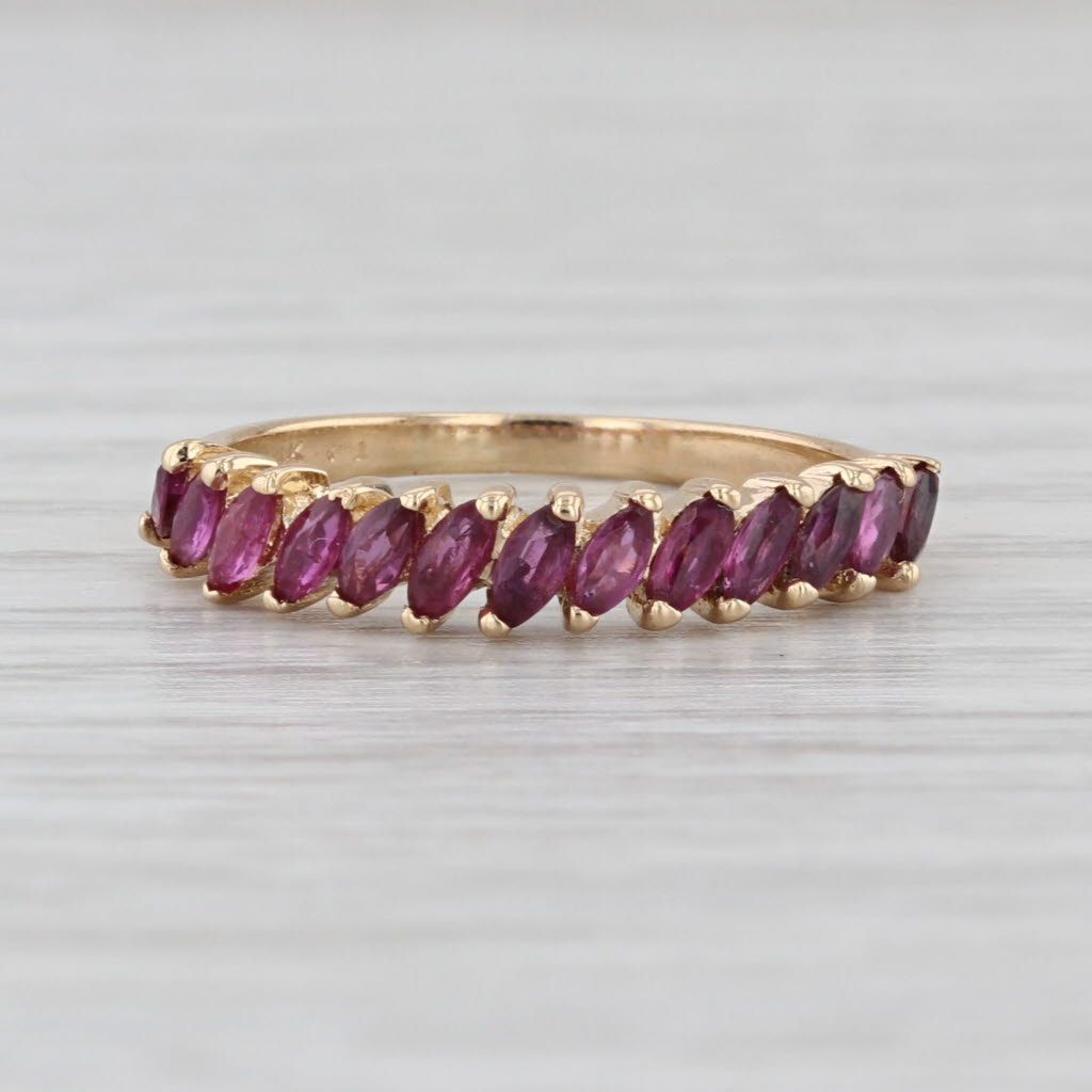 0.50ctw Ruby Stackable Band 14k Yellow Gold Size 5.25 Ring