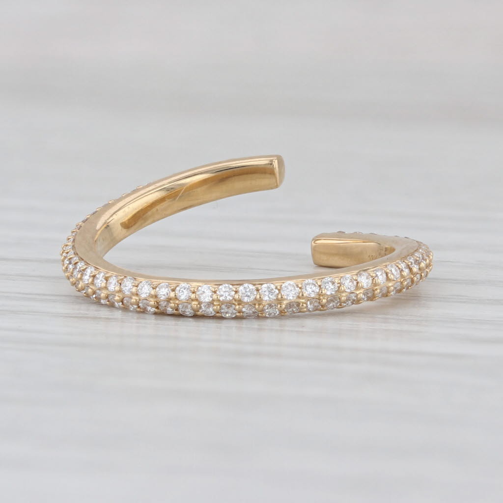 Noemi 0.50ctw Diamond Bypass Open Band Ring 18k Yellow Gold Size 7 Stackable