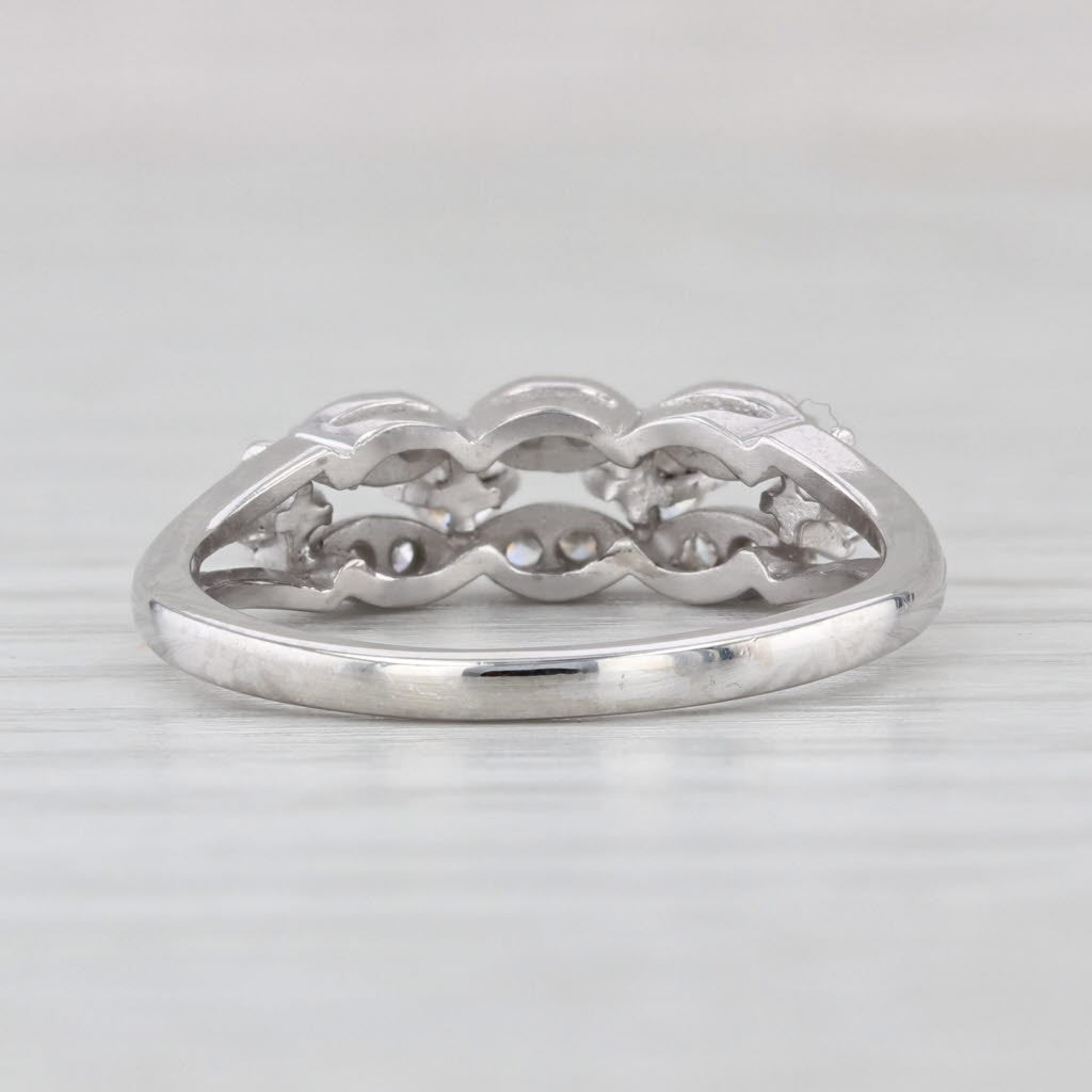 0.31ctw Diamond Ring 18k White Gold Size 6.25 Stackable Bridal Wedding Band