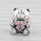 Authentic Pandora Baby Girl Teddy Bear Charm 791124EN24 Pink Enamel Silver