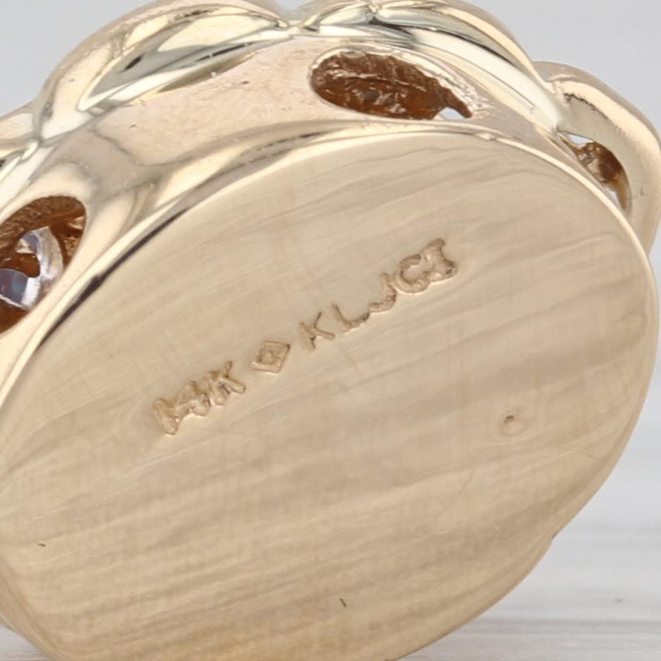 Richard Klein Lab Created Alexandrite Diamond Slide Bracelet Charm 14k Gold