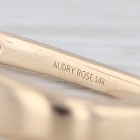 Audry Rose 2-Toned Diamond Buckle Hoop Earrings 14k White Yellow Gold Hoops