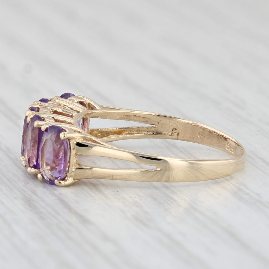 Light Gray 2ctw Amethyst Ring 14k Yellow Gold Size 6.75