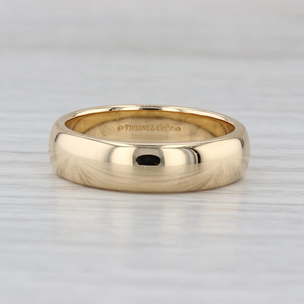 Tiffany & Co Forever 6mm Wedding Band 18k Yellow Gold Size 10.5 Men's Ring