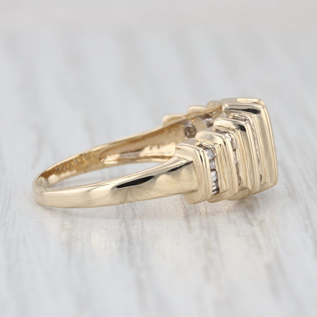 0.96ctw Diamond Tiered Ring 14k Yellow Gold Size 8.25