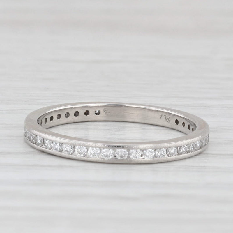 0.36ctw Diamond Wedding Band 900 Platinum Stackable Ring