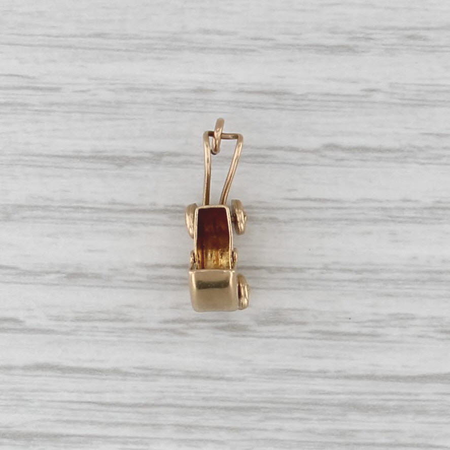 Vintage Baby Carriage Stroller Charm 14k Yellow Gold New Mom Keepsake Pendant