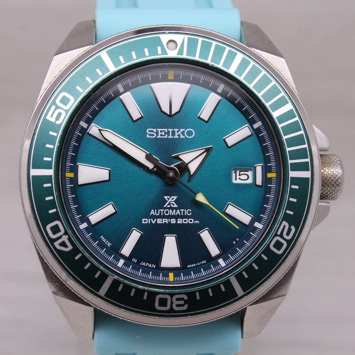 Seiko Prospex Hulk Green Samurai Mens Automatic Divers Watch Date Steel SBDY043
