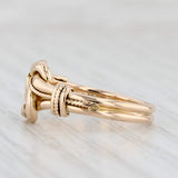 Light Gray Antique Love Knot Ring 18k Yellow Gold Size 5.25